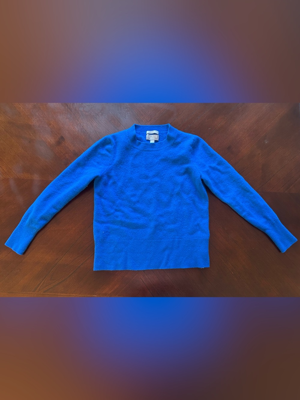 J. Crew Women's Electric Blue Crewneck Sweater cashmere size XS